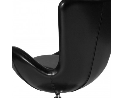 BLNK™ Egg Series LeatherSoft Side Reception Chair - Black