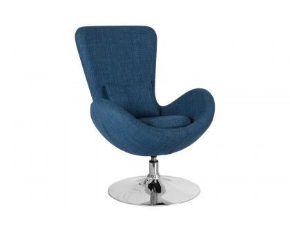 BLNK Egg Series Fabric Side Reception Chair - Blue