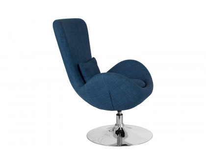 BLNK Egg Series Fabric Side Reception Chair - Blue