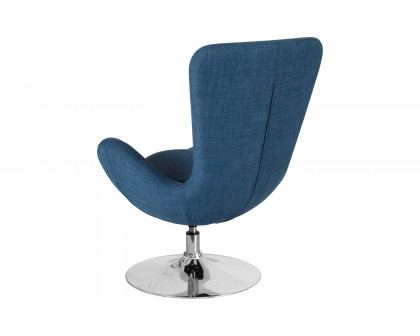 BLNK Egg Series Fabric Side Reception Chair - Blue