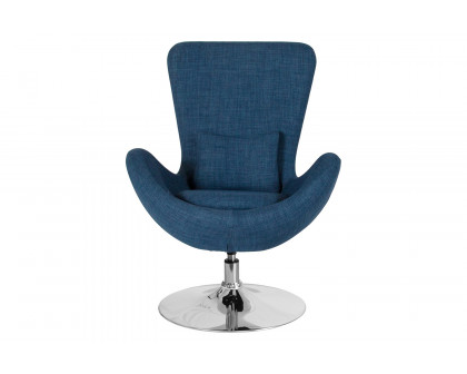 BLNK Egg Series Fabric Side Reception Chair - Blue