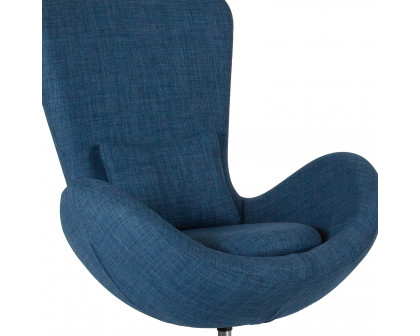 BLNK Egg Series Fabric Side Reception Chair - Blue