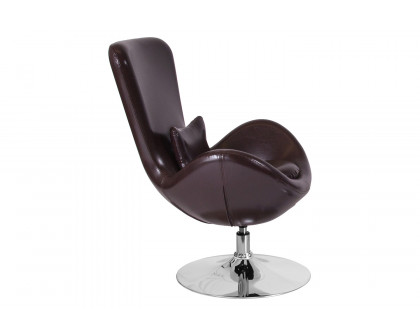 BLNK™ Egg Series LeatherSoft Side Reception Chair - Brown