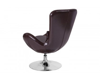 BLNK™ Egg Series LeatherSoft Side Reception Chair - Brown