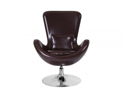 BLNK™ Egg Series LeatherSoft Side Reception Chair - Brown