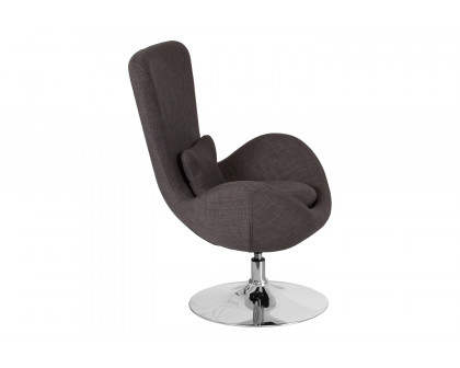 BLNK Egg Series Fabric Side Reception Chair - Dark Gray