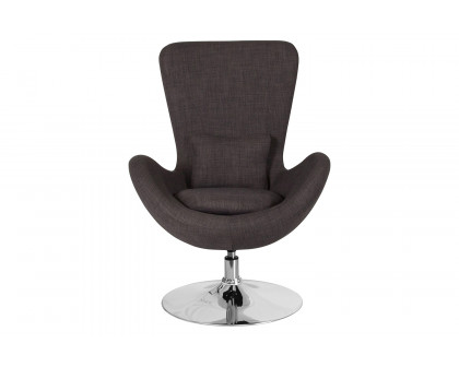 BLNK Egg Series Fabric Side Reception Chair - Dark Gray