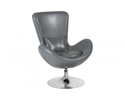 BLNK™ Egg Series LeatherSoft Side Reception Chair - Gray