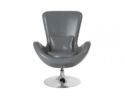 BLNK™ Egg Series LeatherSoft Side Reception Chair - Gray