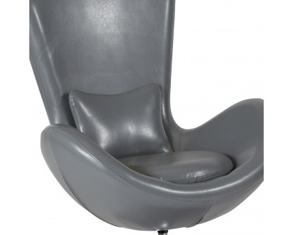 BLNK™ Egg Series LeatherSoft Side Reception Chair - Gray