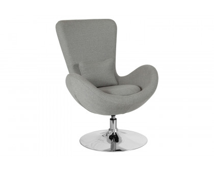 BLNK Egg Series Fabric Side Reception Chair - Light Gray