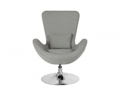 BLNK Egg Series Fabric Side Reception Chair - Light Gray