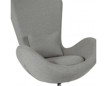 BLNK Egg Series Fabric Side Reception Chair - Light Gray