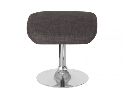 BLNK™ Egg Series Fabric Ottoman - Dark Gray