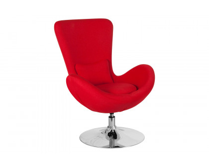 BLNK Egg Series Fabric Side Reception Chair - Red