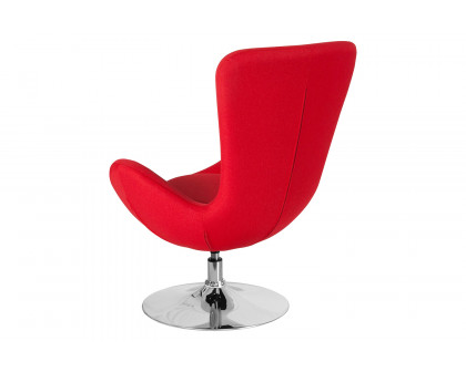 BLNK Egg Series Fabric Side Reception Chair - Red