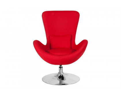 BLNK Egg Series Fabric Side Reception Chair - Red