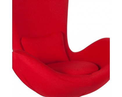 BLNK Egg Series Fabric Side Reception Chair - Red