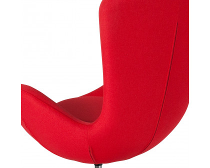 BLNK Egg Series Fabric Side Reception Chair - Red