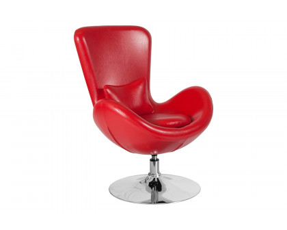 BLNK™ Egg Series LeatherSoft Side Reception Chair - Red