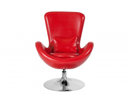 BLNK™ Egg Series LeatherSoft Side Reception Chair - Red