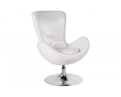 BLNK™ Egg Series LeatherSoft Side Reception Chair - White