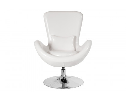 BLNK™ Egg Series LeatherSoft Side Reception Chair - White