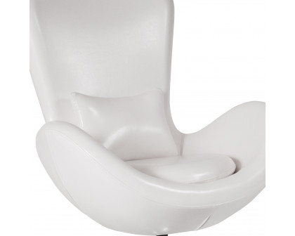 BLNK™ Egg Series LeatherSoft Side Reception Chair - White