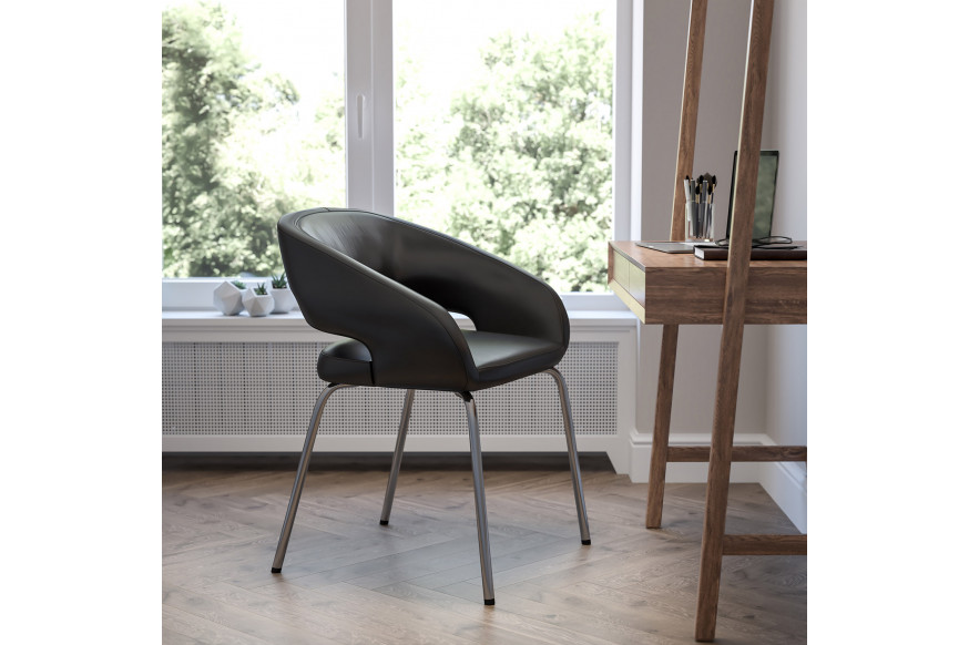 BLNK™ Fusion Series LeatherSoft Side Reception Chair - Black