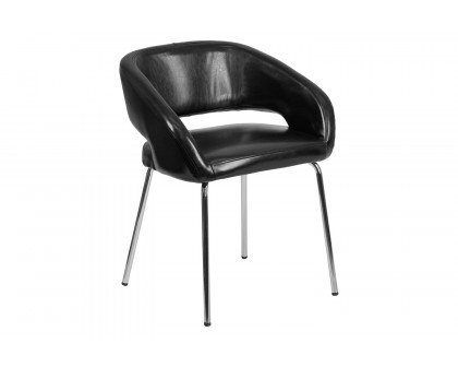 BLNK™ Fusion Series LeatherSoft Side Reception Chair - Black