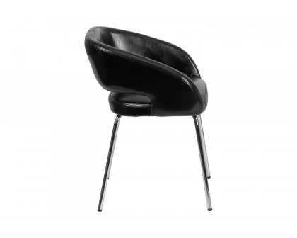 BLNK™ Fusion Series LeatherSoft Side Reception Chair - Black