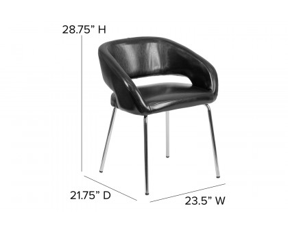 BLNK™ Fusion Series LeatherSoft Side Reception Chair - Black