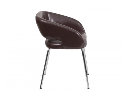 BLNK™ Fusion Series LeatherSoft Side Reception Chair - Brown