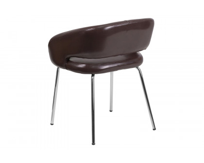 BLNK™ Fusion Series LeatherSoft Side Reception Chair - Brown