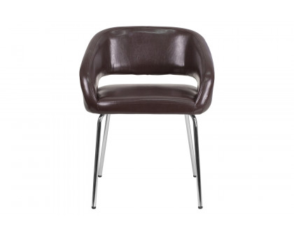 BLNK™ Fusion Series LeatherSoft Side Reception Chair - Brown