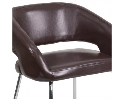 BLNK™ Fusion Series LeatherSoft Side Reception Chair - Brown