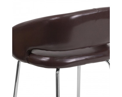 BLNK™ Fusion Series LeatherSoft Side Reception Chair - Brown