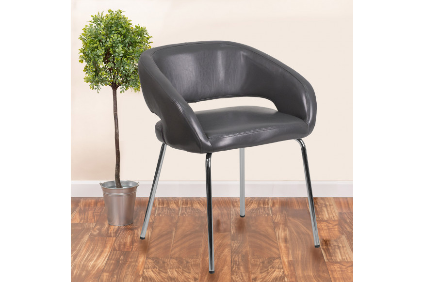 BLNK™ Fusion Series LeatherSoft Side Reception Chair - Gray