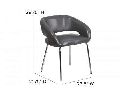 BLNK™ Fusion Series LeatherSoft Side Reception Chair - Gray