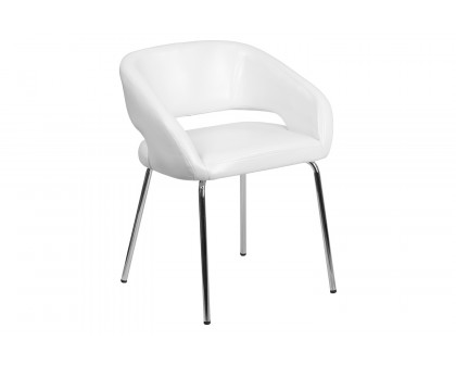 BLNK™ Fusion Series LeatherSoft Side Reception Chair - White