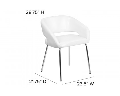 BLNK™ Fusion Series LeatherSoft Side Reception Chair - White