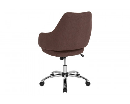 BLNK Madrid Fabric Home and Office Upholstered Mid-Back Chair - Brown