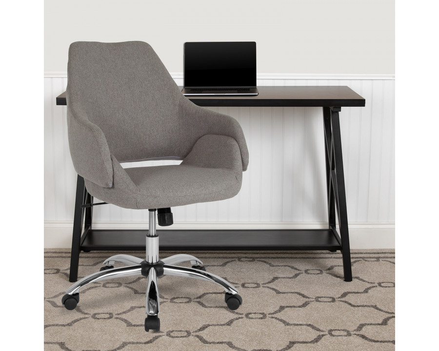 BLNK Madrid Fabric Home and Office Upholstered Mid-Back Chair