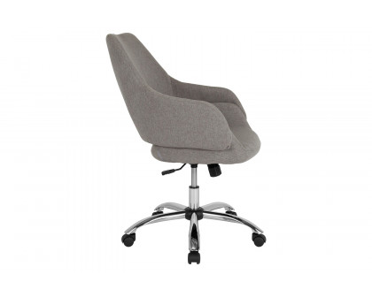 BLNK Madrid Fabric Home and Office Upholstered Mid-Back Chair - Light Gray