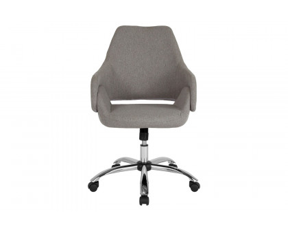 BLNK Madrid Fabric Home and Office Upholstered Mid-Back Chair - Light Gray