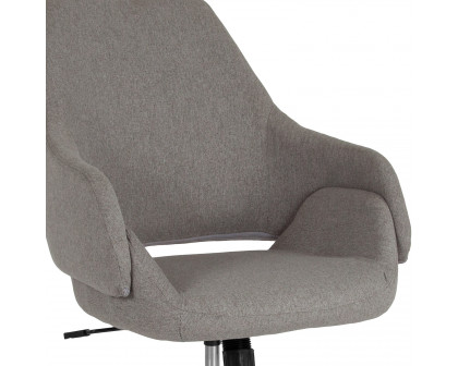 BLNK Madrid Fabric Home and Office Upholstered Mid-Back Chair - Light Gray