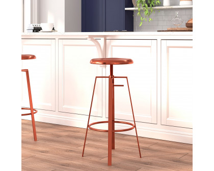 BLNK Toledo Industrial Style Bar Stool with Swivel Lift Adjustable Height Seat