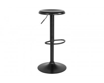 BLNK Madrid Series Adjustable Height Retro Bar Stool - Black