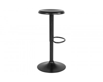 BLNK Madrid Series Adjustable Height Retro Bar Stool - Black