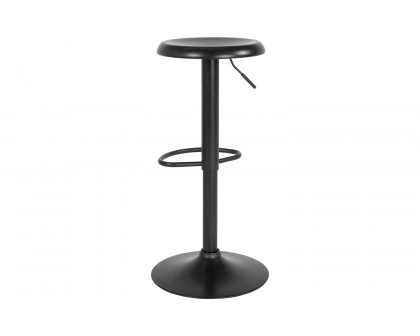 BLNK Madrid Series Adjustable Height Retro Bar Stool - Black